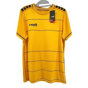 NWT Capelli Sport Soccer Jersey Women Large Yellow Soccer Academy CS-Cool